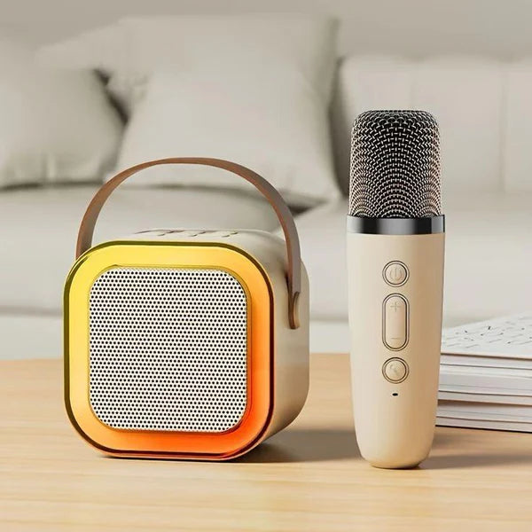 Portable Bluetooth Speaker with Microphone and LED Lights